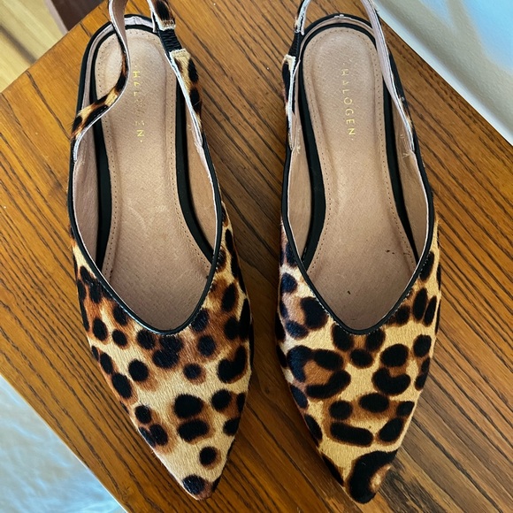 Halogen slingback pointed toe cheetah print flat - Picture 2 of 3